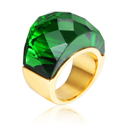 18k gold crystal ring