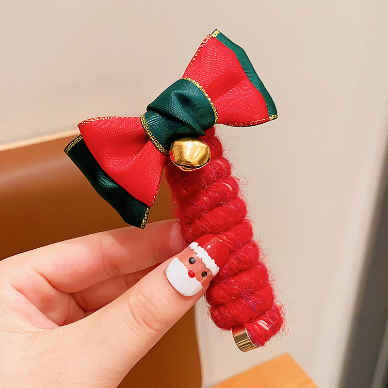 Christmas coil hair tie