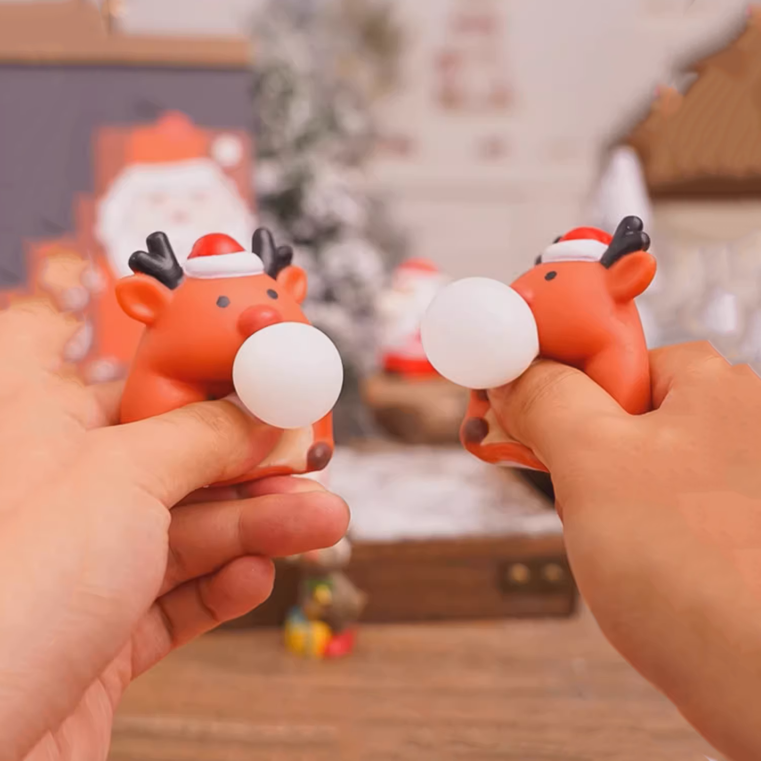 Santa's Bubble Squeezing Fun