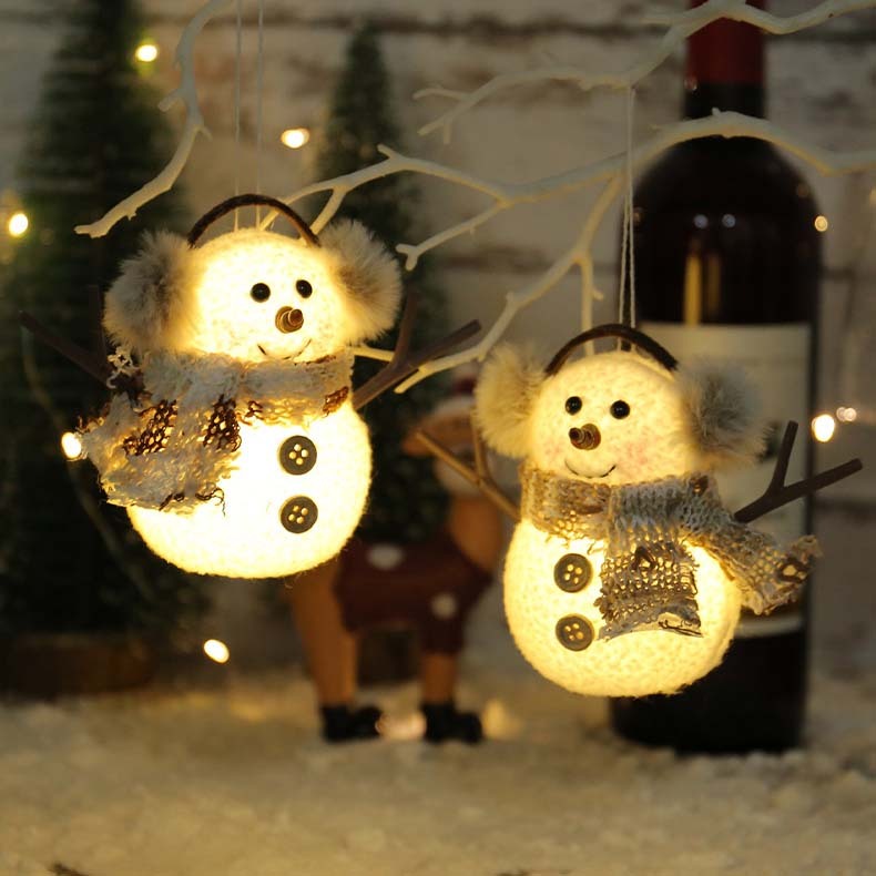 Glowing Snowman Ornament