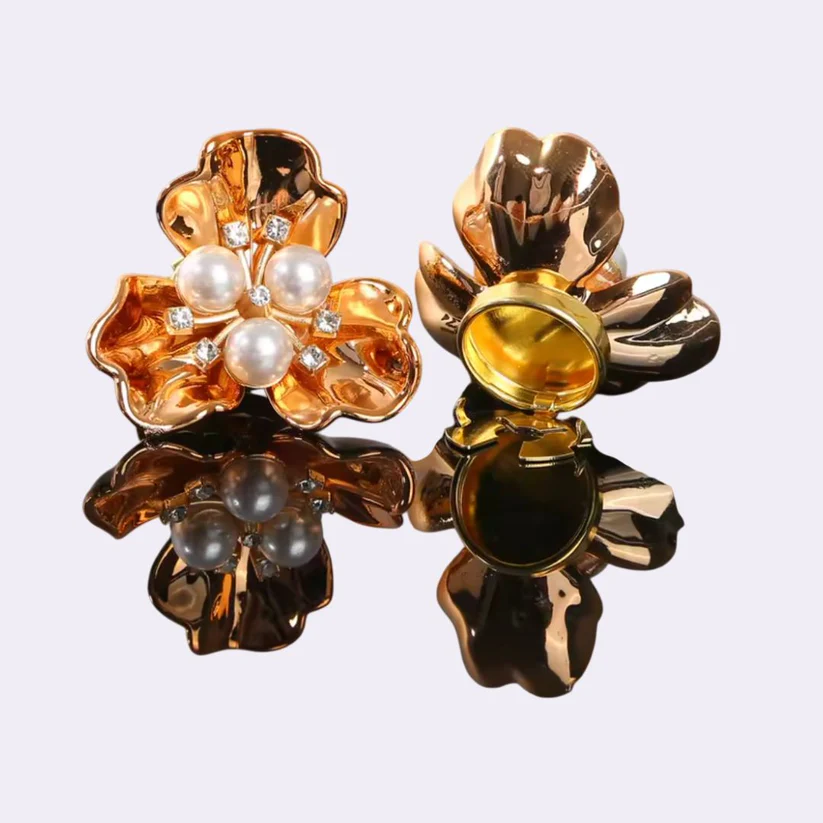 Iris Pearl Rhinestone Cufflinks