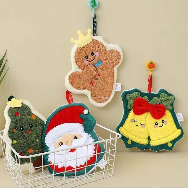 Christmas tree hanging hand towel