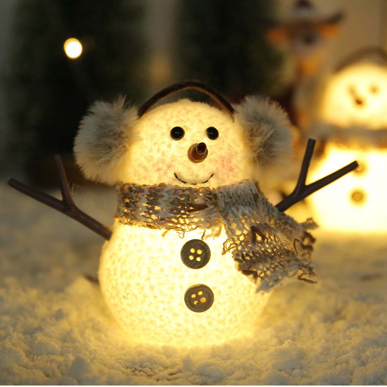 Glowing Snowman Ornament