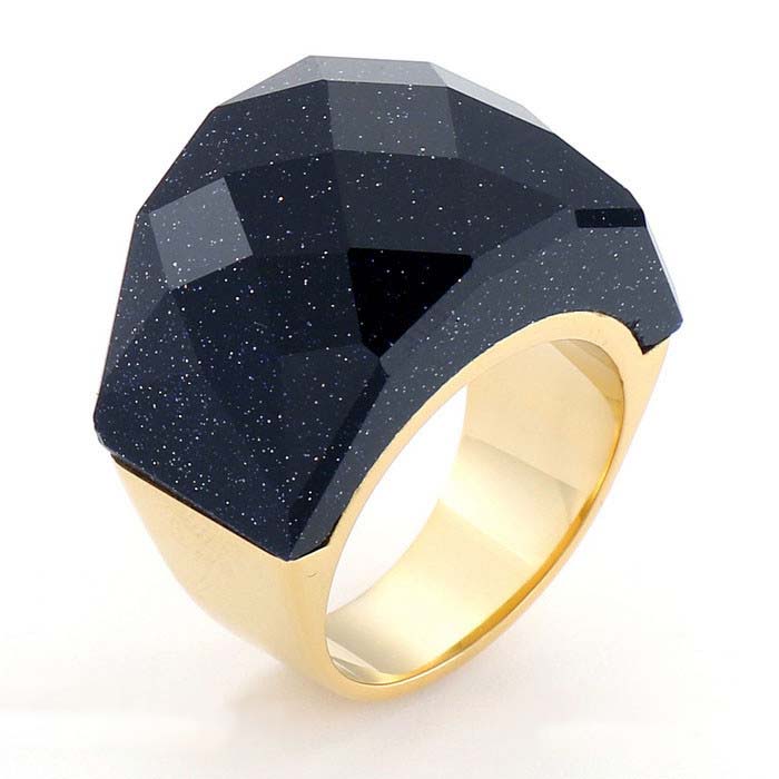 18k gold crystal ring