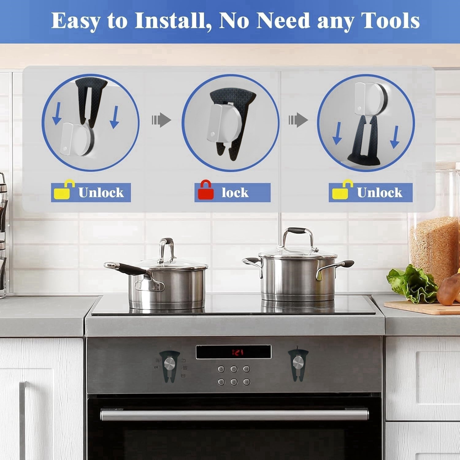 Stove silicone lock buckle