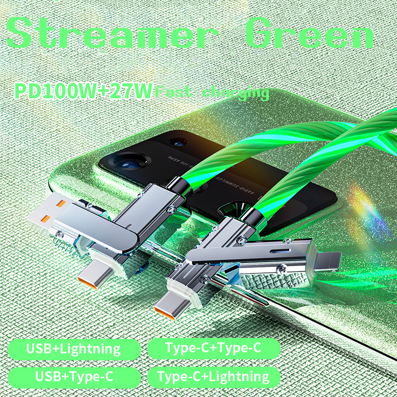 Four-in-one fast charging data cable