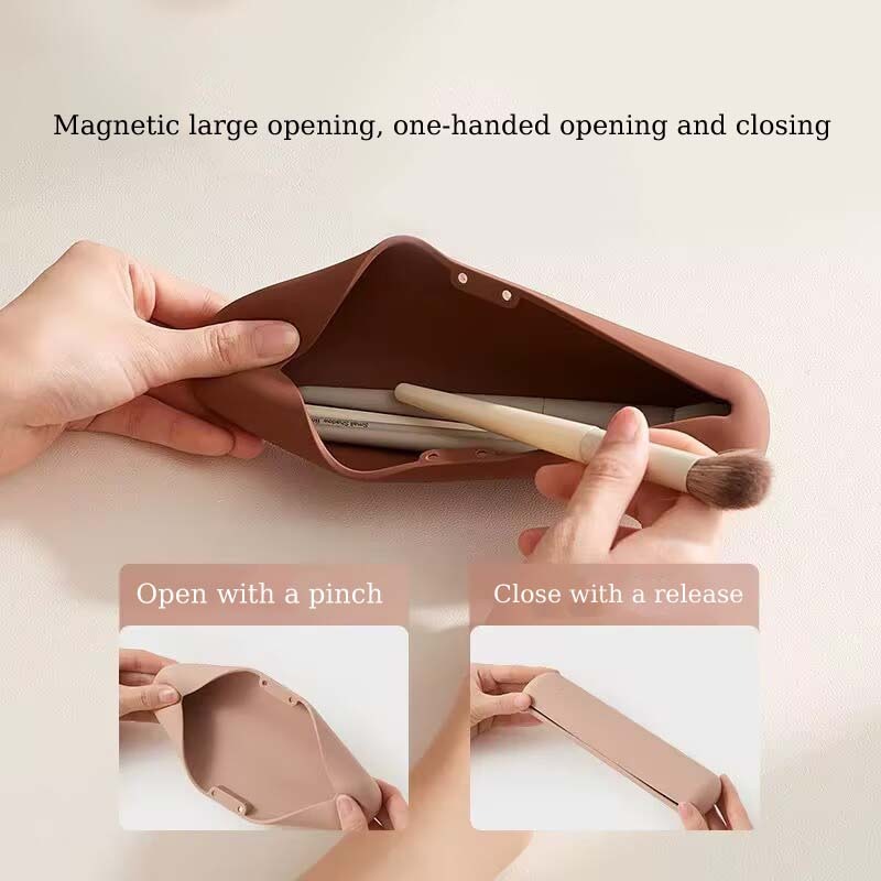 Silicone makeup brush storage bag