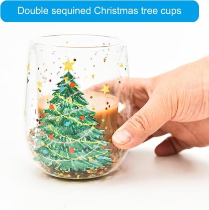 Christmas Tree Double-walled Glass