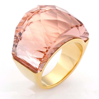 18k gold crystal ring