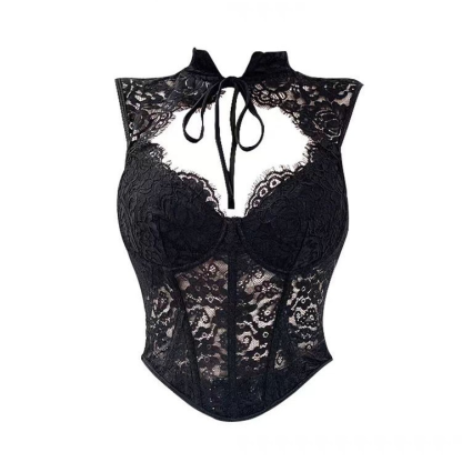 Midnight Whisper Lace Bustier