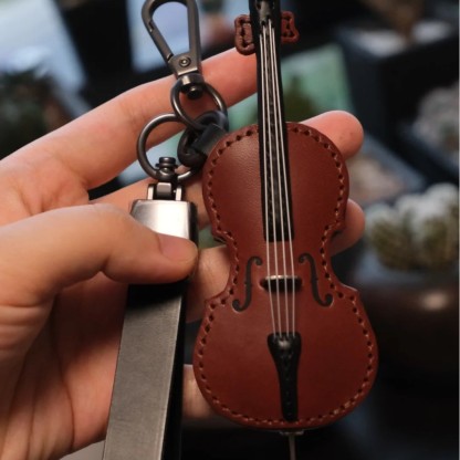 Violin and guitar keychains