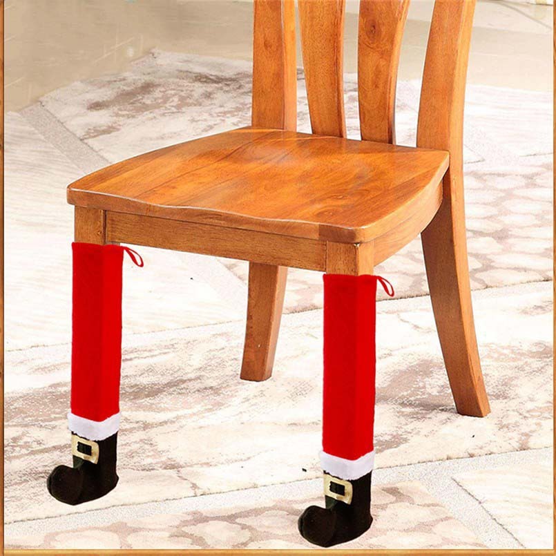 Christmas decoration table and chair foot covers