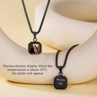 Temperature-changing color custom necklace