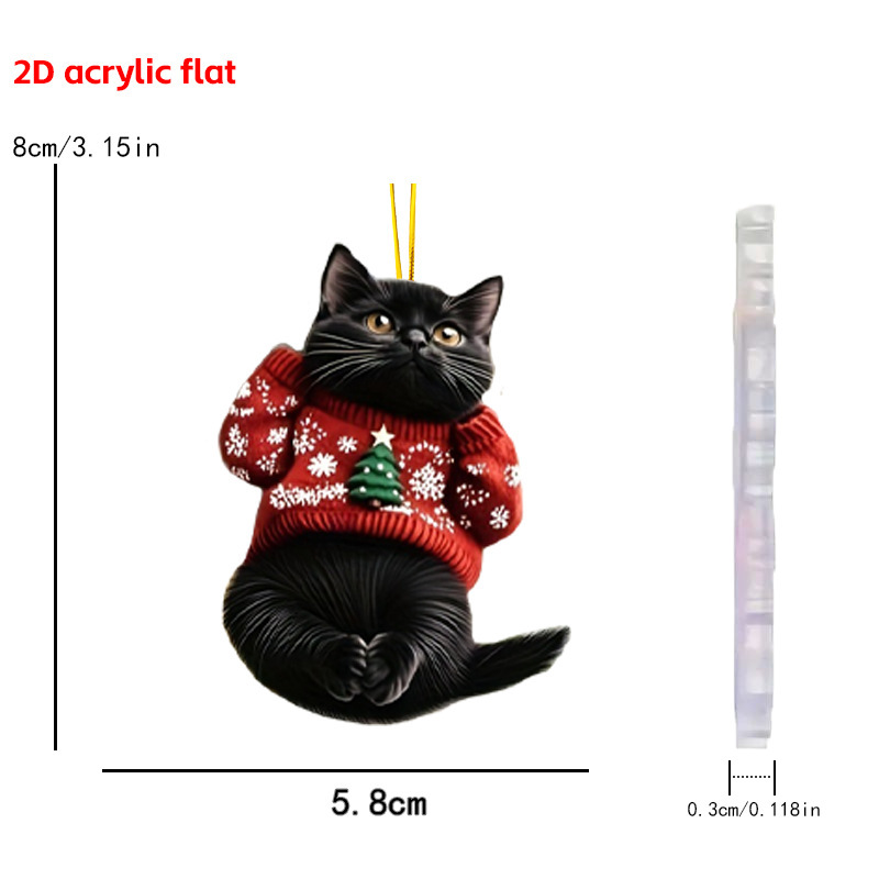 Christmas cat ornament