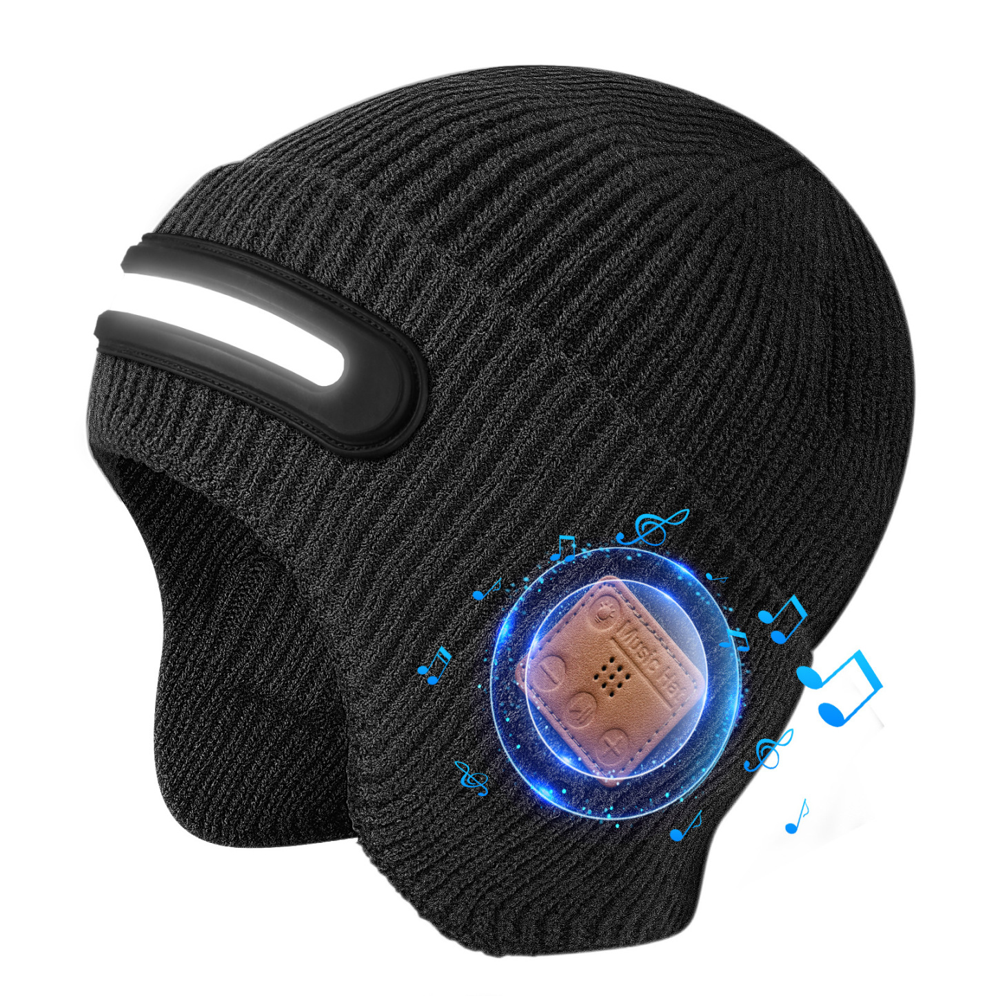 Bluetooth music light-up cap, rechargeable and washable