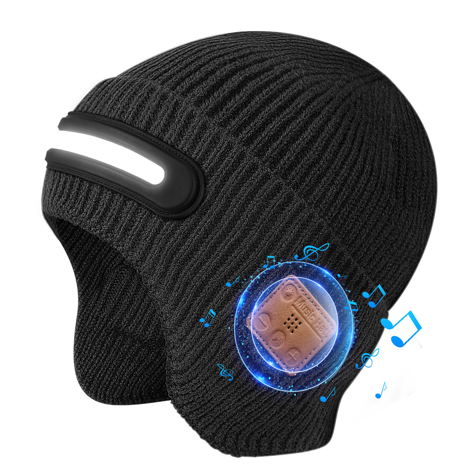 Bluetooth music light-up cap, rechargeable and washable