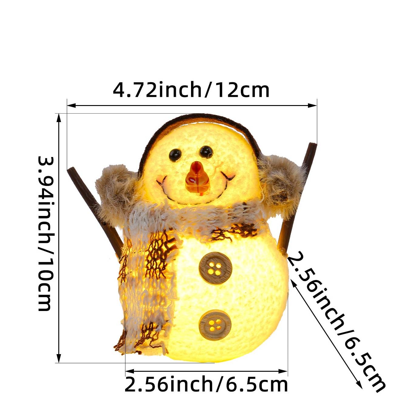 Glowing Snowman Ornament