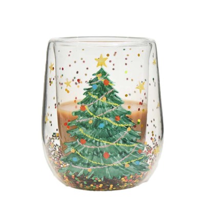 Christmas Tree Double-walled Glass