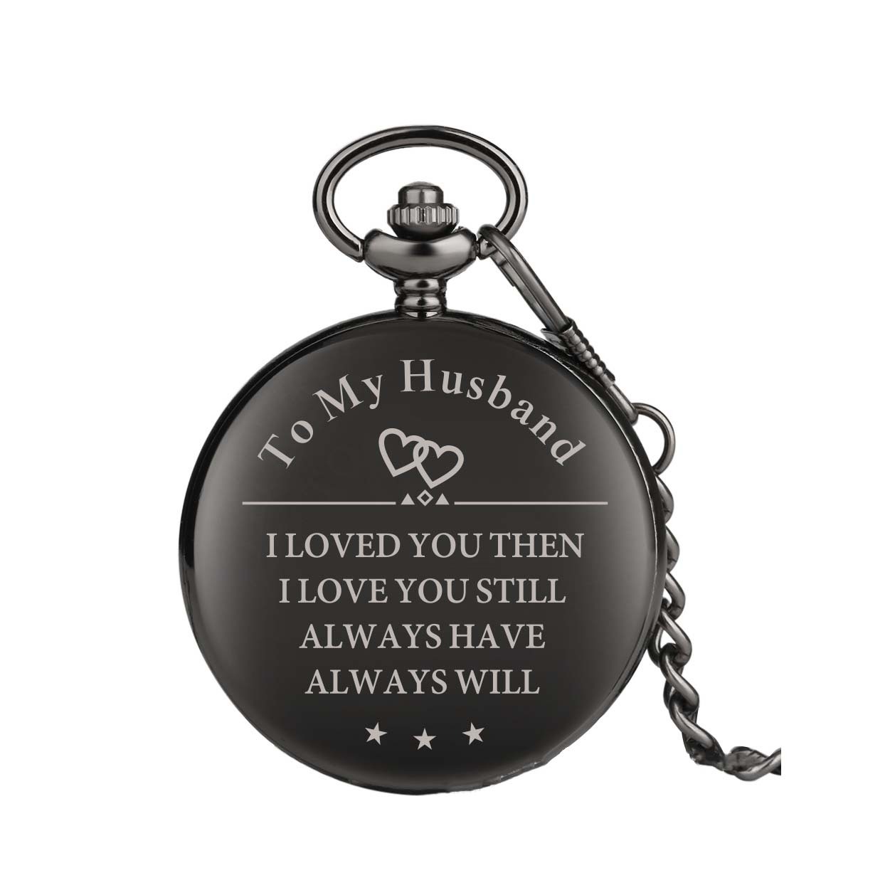 Laser-engraved pocket watch