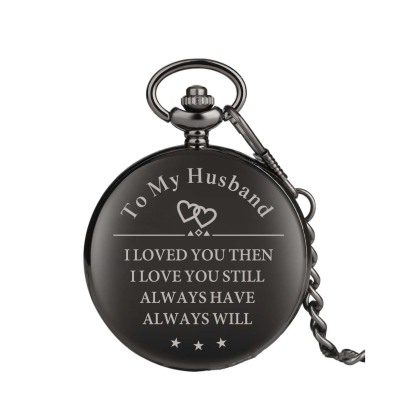 Laser-engraved pocket watch
