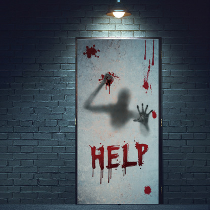 Bloody handprint ghost ghost hand sticker decoration