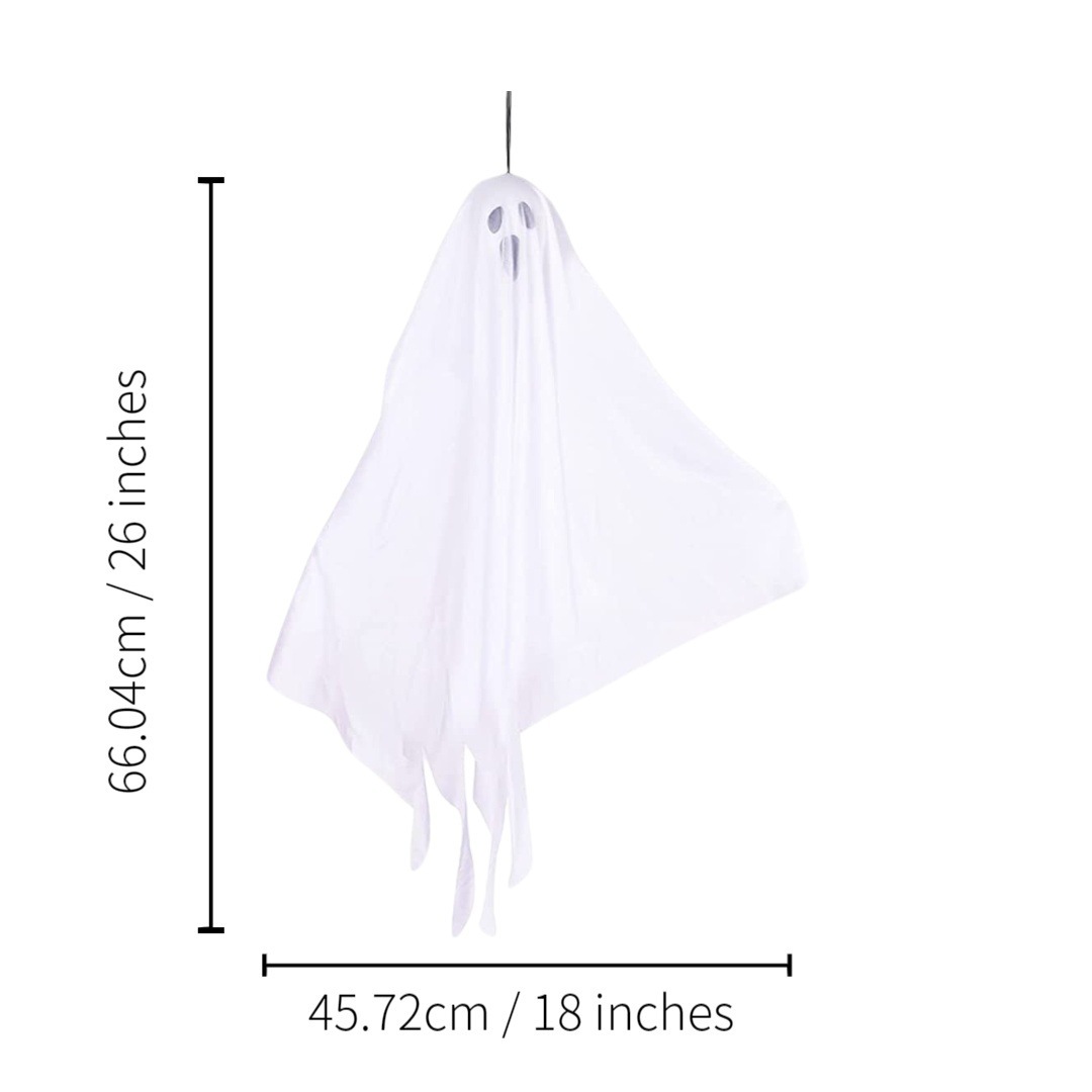 Glowing cute white hanging ghost decoration