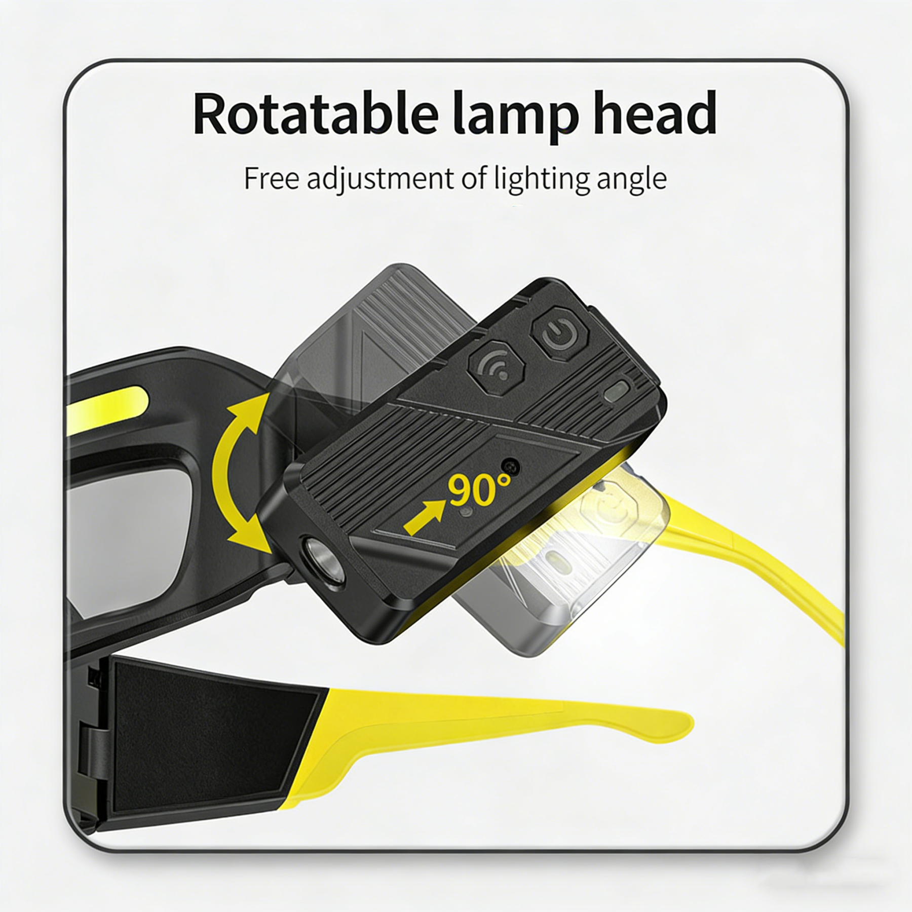 Ear-mounted high-intensity eyeglass lamp