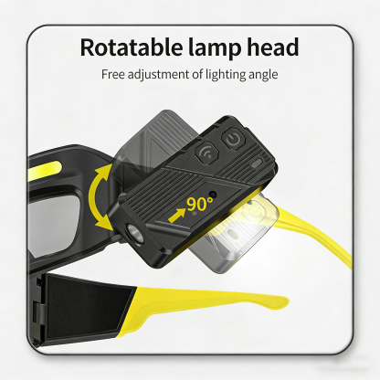 Ear-mounted high-intensity eyeglass lamp