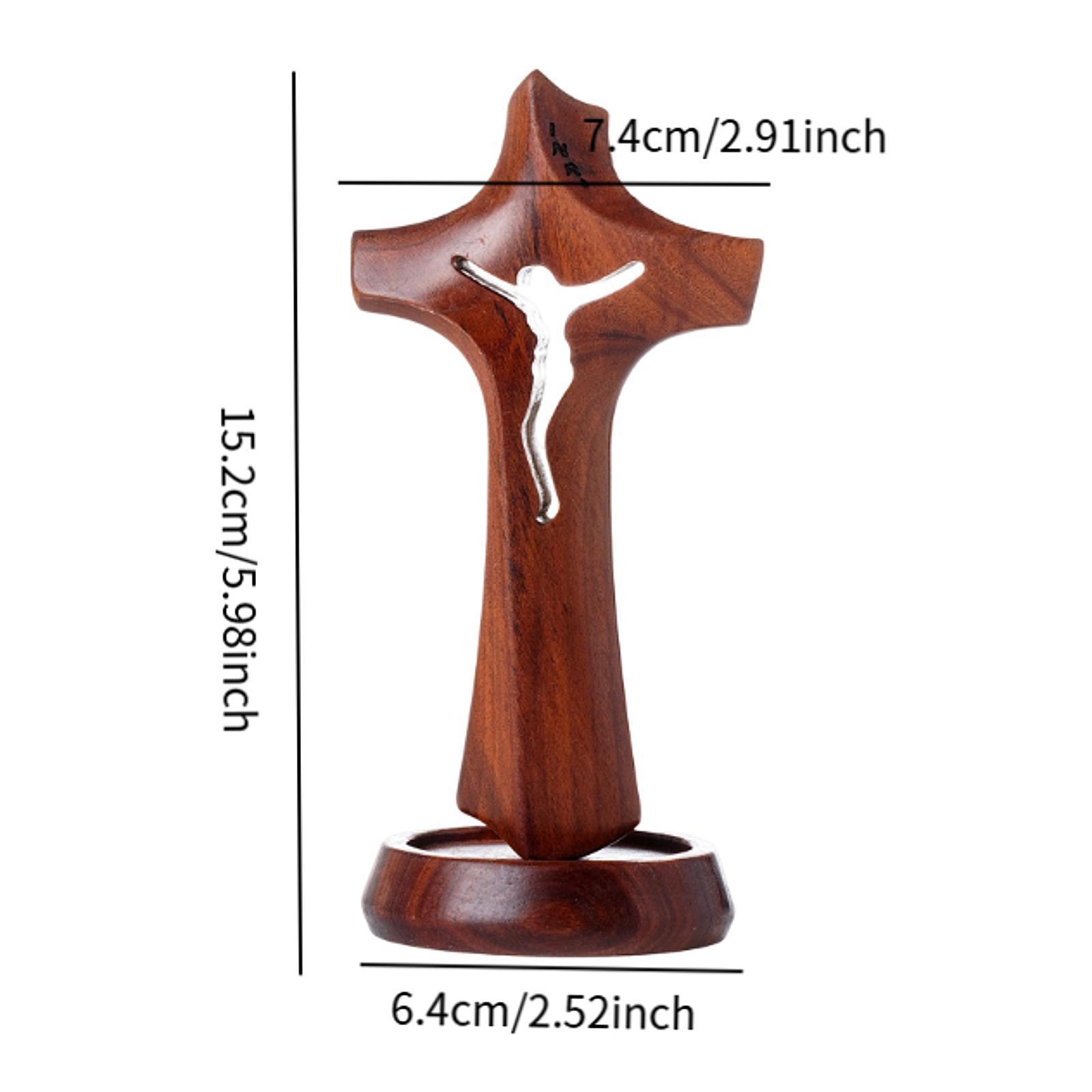 Rosewood openwork cross ornament