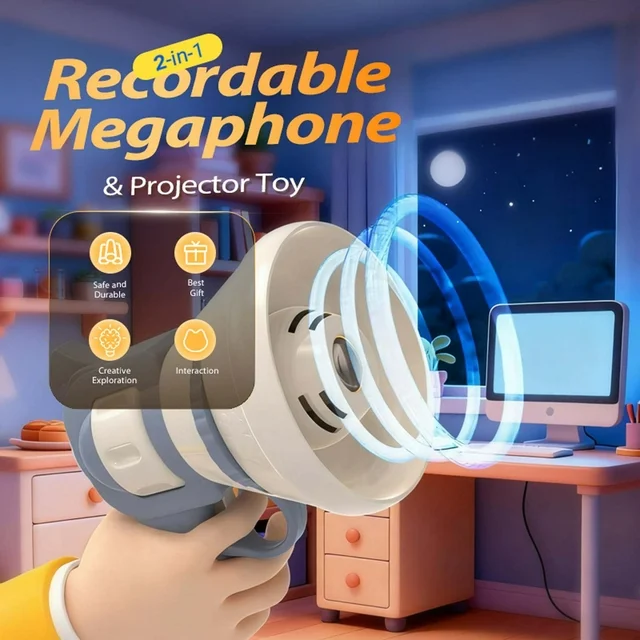 Handheld Recorder Megaphone & Projector Toy