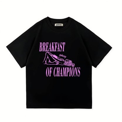 Breakfast of Champions Funny Graphic T-Shirt