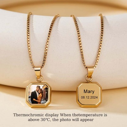 Temperature-changing color custom necklace