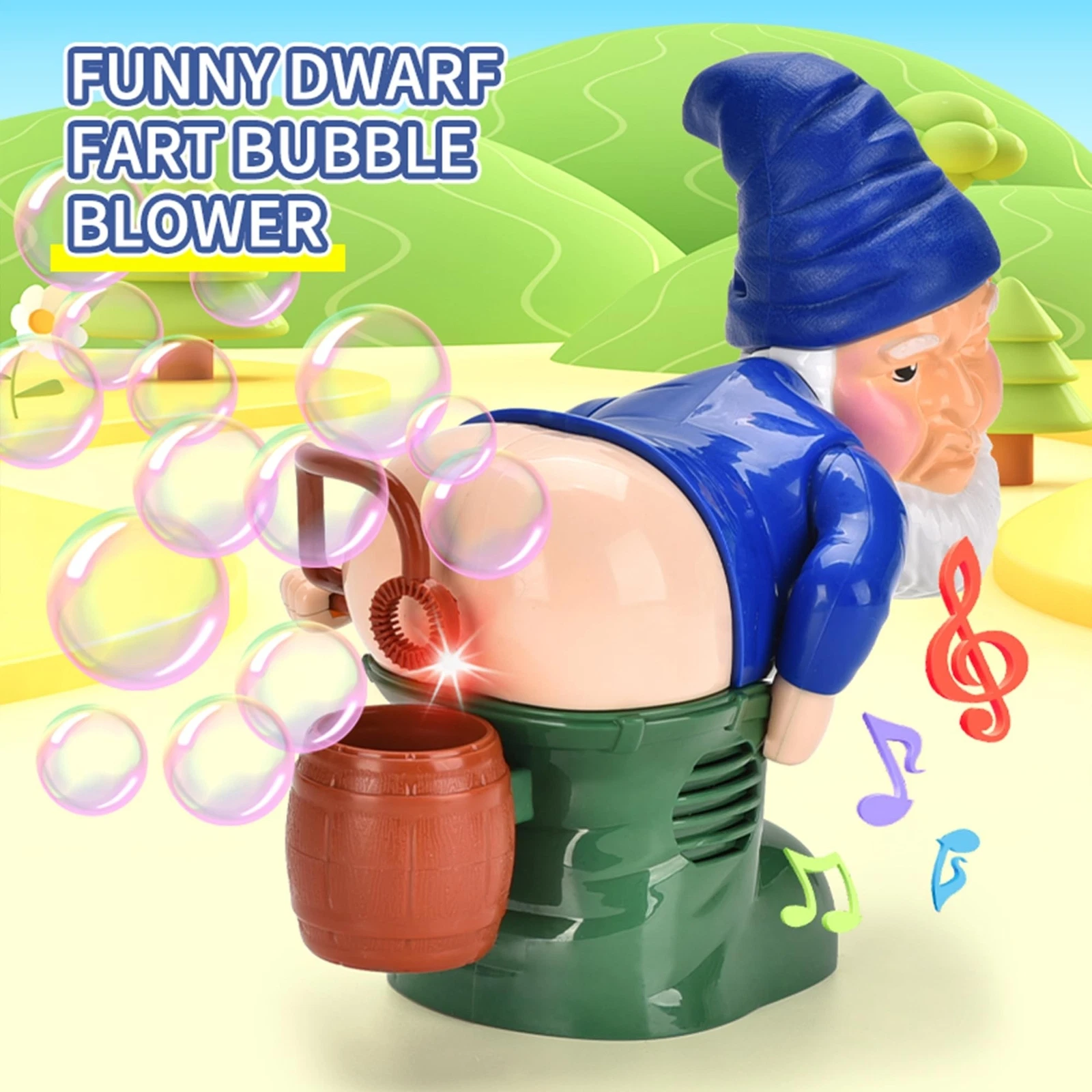 Funny farting bubble blower