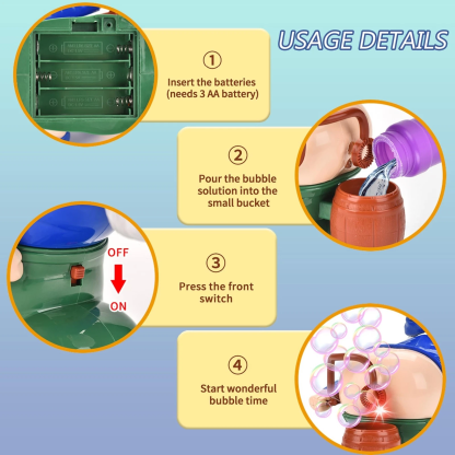 Funny farting bubble blower