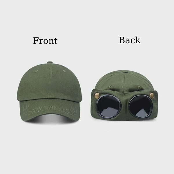 Aviator sunglasses baseball cap