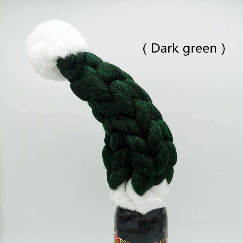 Hand-knitted Christmas hat decorations