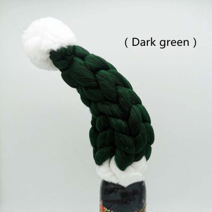 Hand-knitted Christmas hat decorations