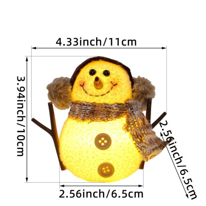 Glowing Snowman Ornament