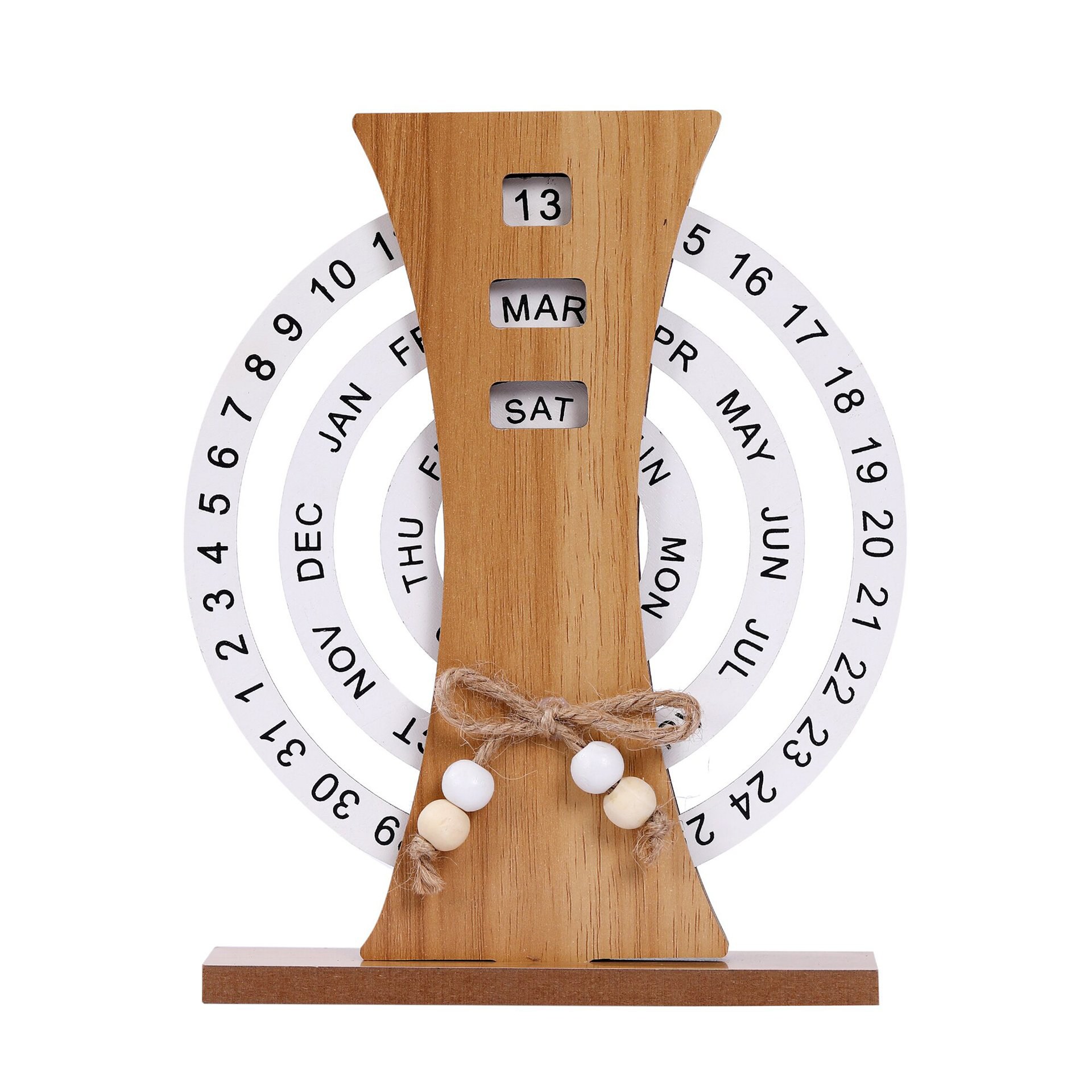 Rotating Wooden Perpetual Calendar