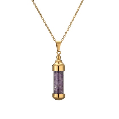 Openable rainbow pendant clavicle chain