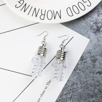 Colorful light bulb earrings
