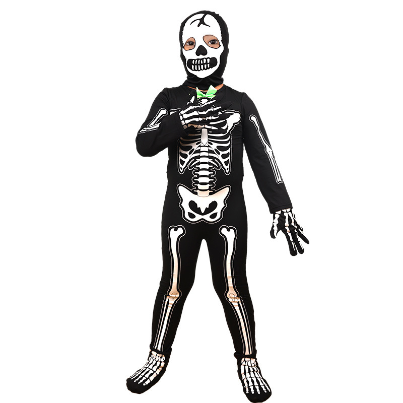 Children's COS costume luminous death skull costume