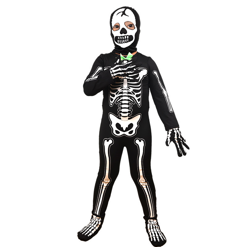 Children's COS costume luminous death skull costume