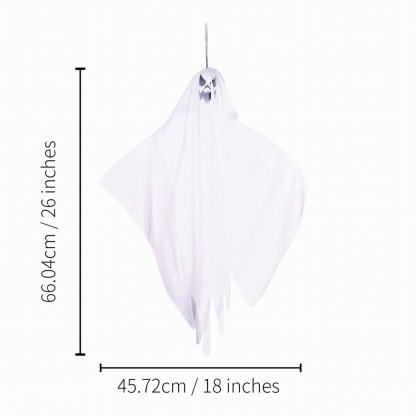 Glowing cute white hanging ghost decoration