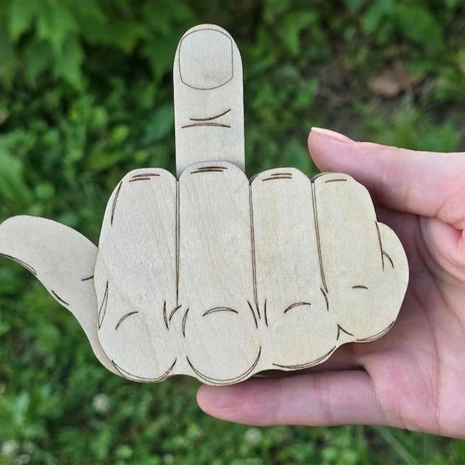 Middle finger brooch
