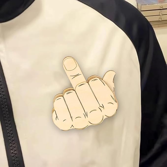 Middle finger brooch