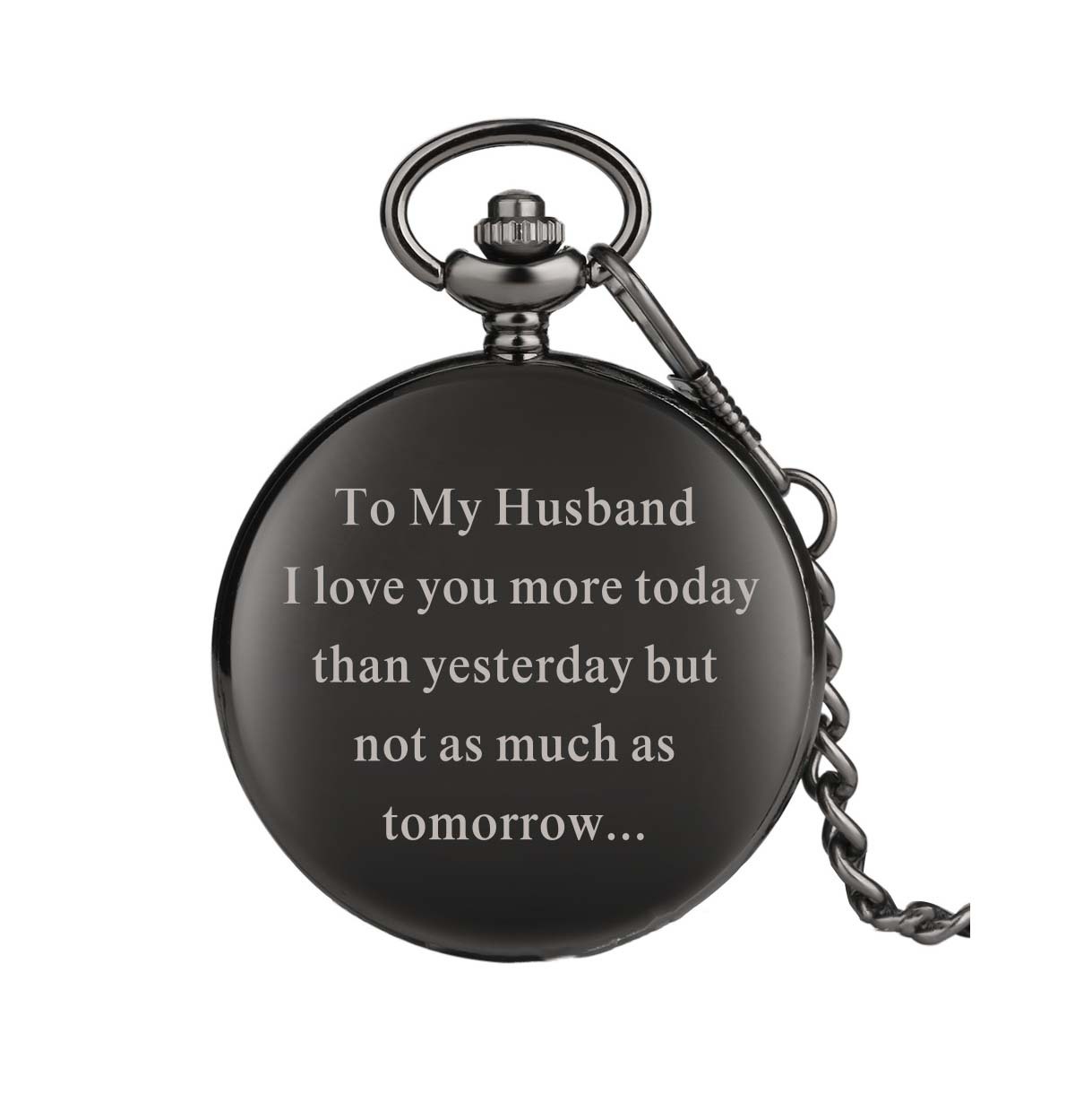 Laser-engraved pocket watch