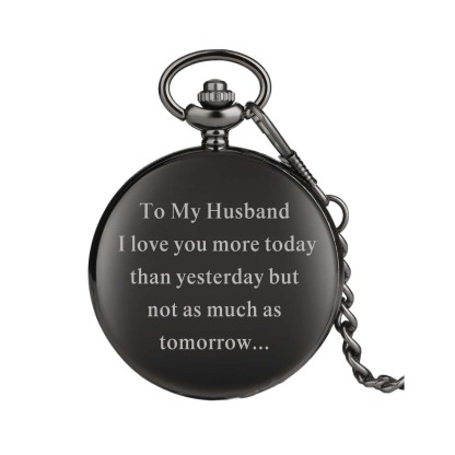 Laser-engraved pocket watch