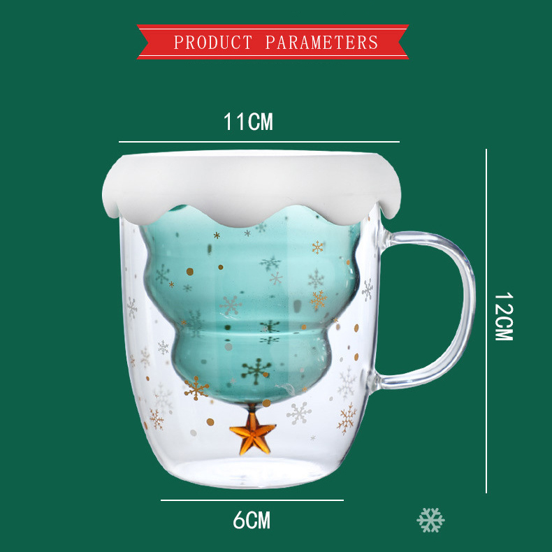 Creative Double-Layer Insulated Christmas Cup