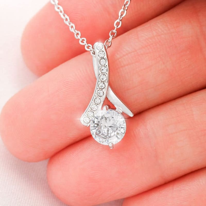 Titanium steel pendant necklace with rhinestones